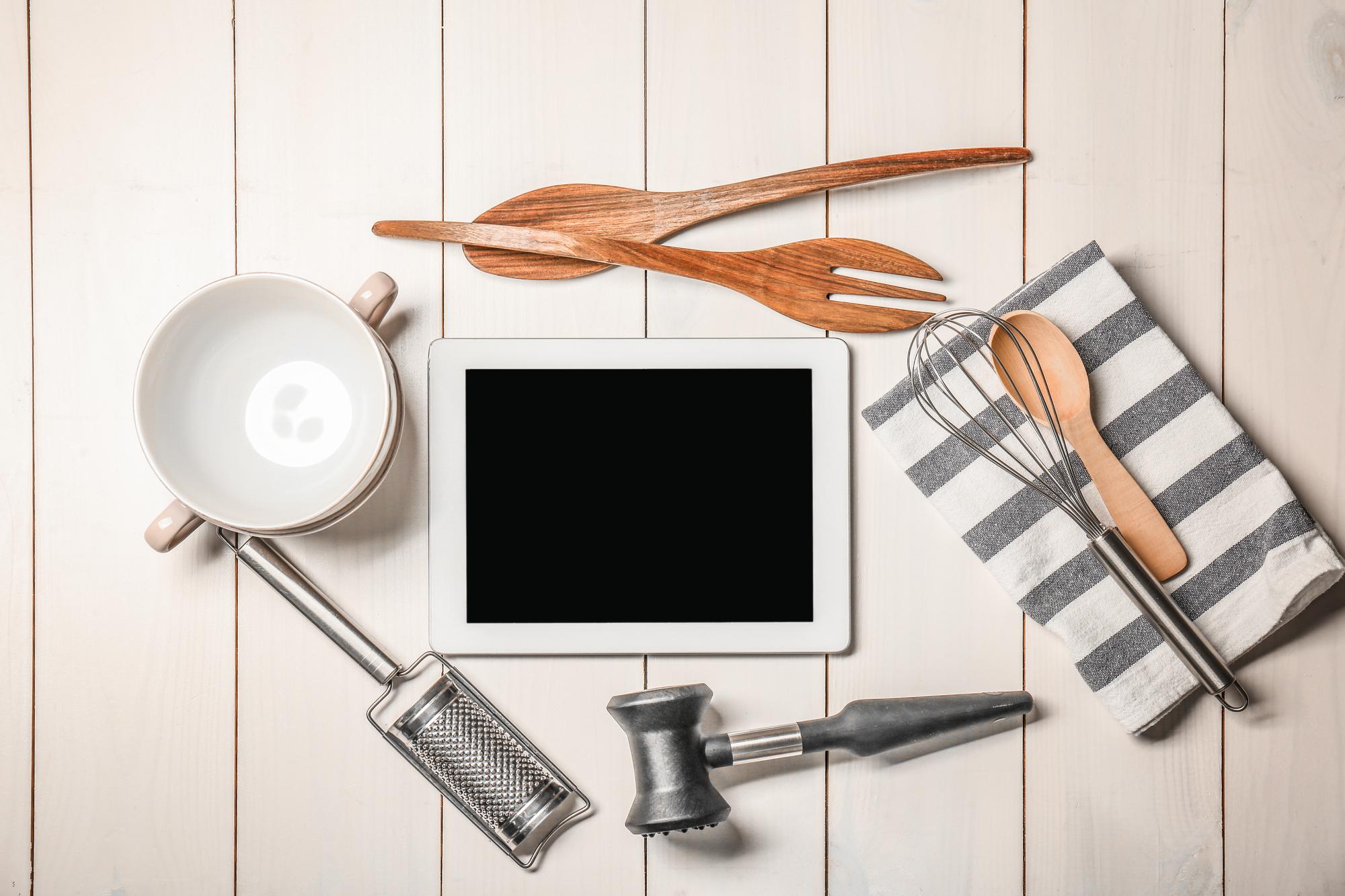 Set di utensili e ingredienti stilizzati